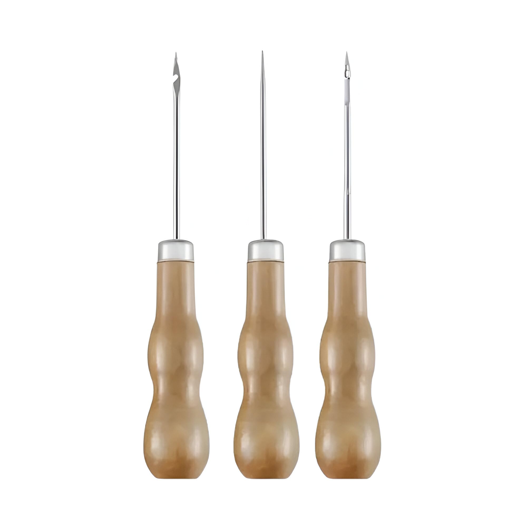 The Craft Deals Candle Wick Tool Set | Sewing Awl Punching Wooden Handle Needle for Candle Making Canvas | Leathercrafts | Leathercraft Tools | Hand Stitcher Kit