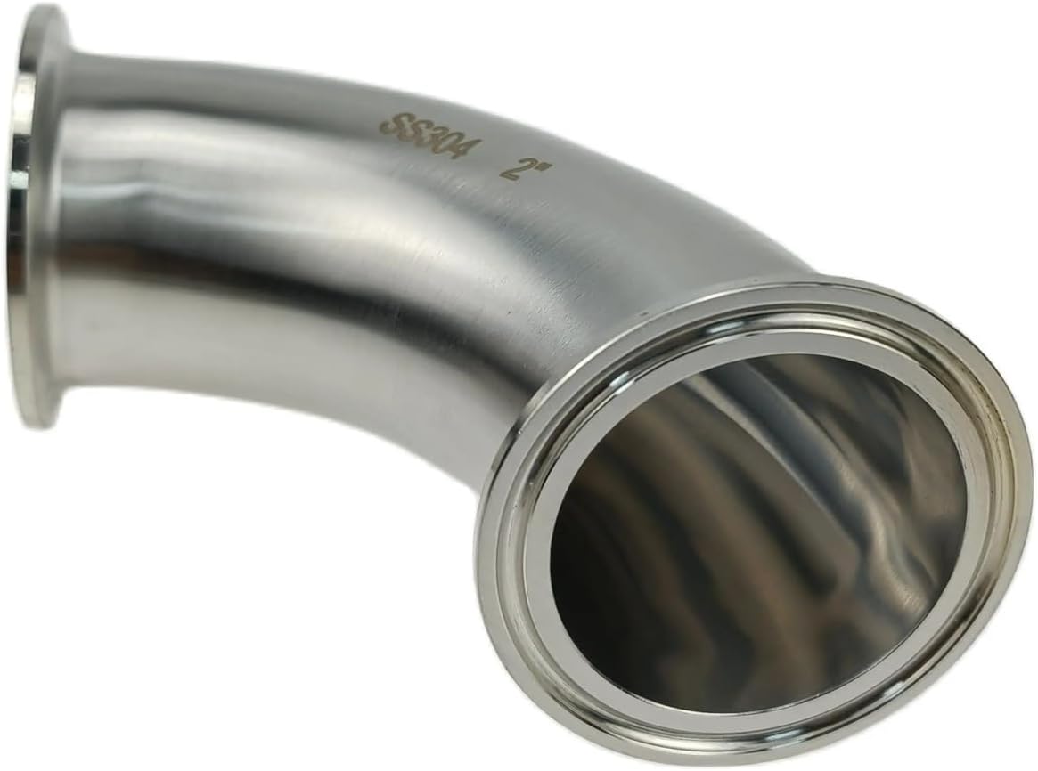 TC Bend 90 Degree Elbow 2" Tube OD Stainless Steel 304 Pipe Fitting Fits Tri Clamp 2 inch