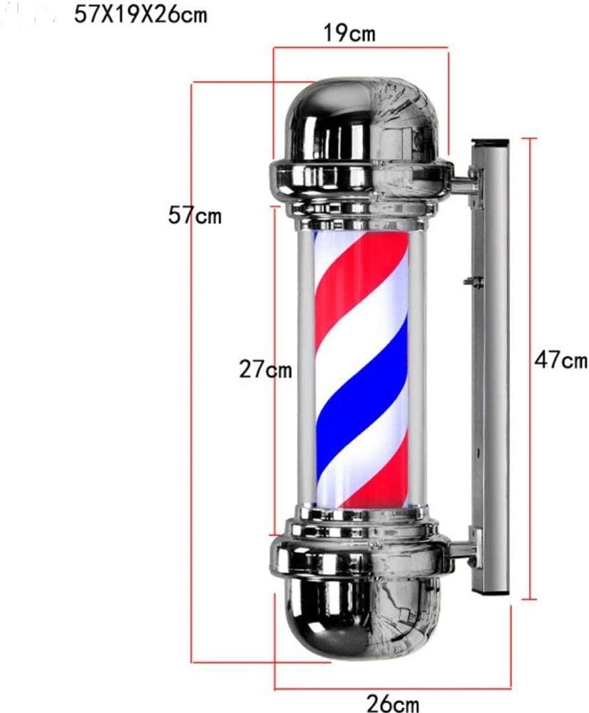 Lampada da Parete per Esterni a LED, Stile Tradizionale, 57 cm, a Strisce, Girevole, Impermeabile, per Salone di Parrucchiere.