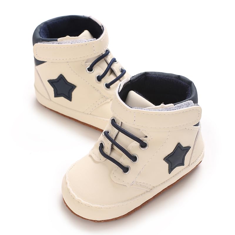 Baby Boys Girls First Walker Crib Newborn Shoes, Infant Sneakers Fashion High-Top Non-Slip Toddler Dress Moccasins Shoes4