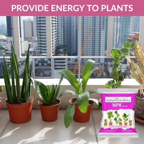Image of Indian Gardens - GROGREEN NPK 19-19-19 + 1 MgO + TE Fertilizer For Plants | Water Soluble | Nutrition For Gardening | Growth Boost And Flowering Yield Boost | For All Plants - 1800 Grams
