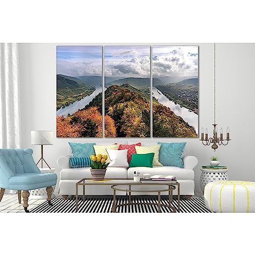 Tableau ZELLART Moselle №SL634 Toile prête à accrocher salon sans cadre