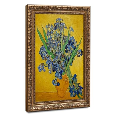 Impression sur toile Iris Van Gogh 61x91.4 cm avec cadre de decoration pour bureau