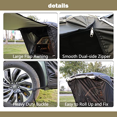 HREFEU SUV Tailgate Tent with Awning,Waterproof 3000MM UPF 50+,Tailgate Shade Awning Tent for Compact SUV/Van/MPV/CUVCamping (Large Size) - Image 4