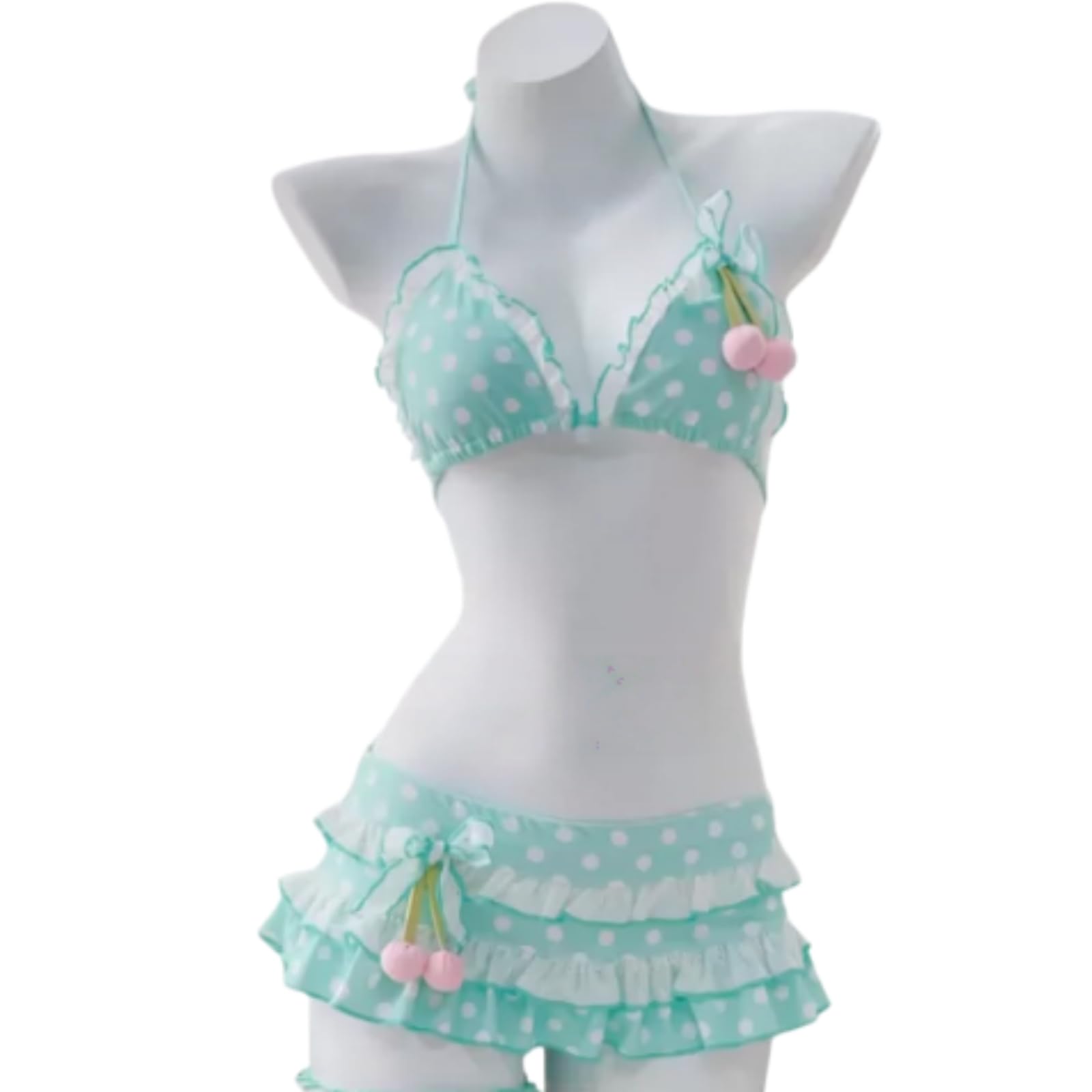 Bikini Donna Cute Cherry Stampa Bikini, Kawaii Polka DOT Costume da Bagno, Dolce Split Costumi Bagno per La Spiaggia & Resort, Perfetto L'Estate-Picture 3-s