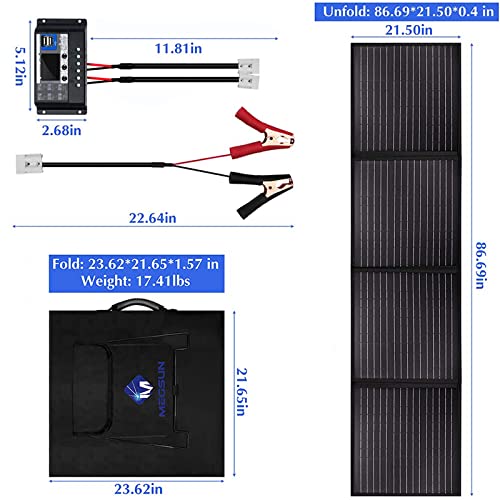 200 Watt Foldable Solar Panel Kit 18V Portable Solar Battery Charger