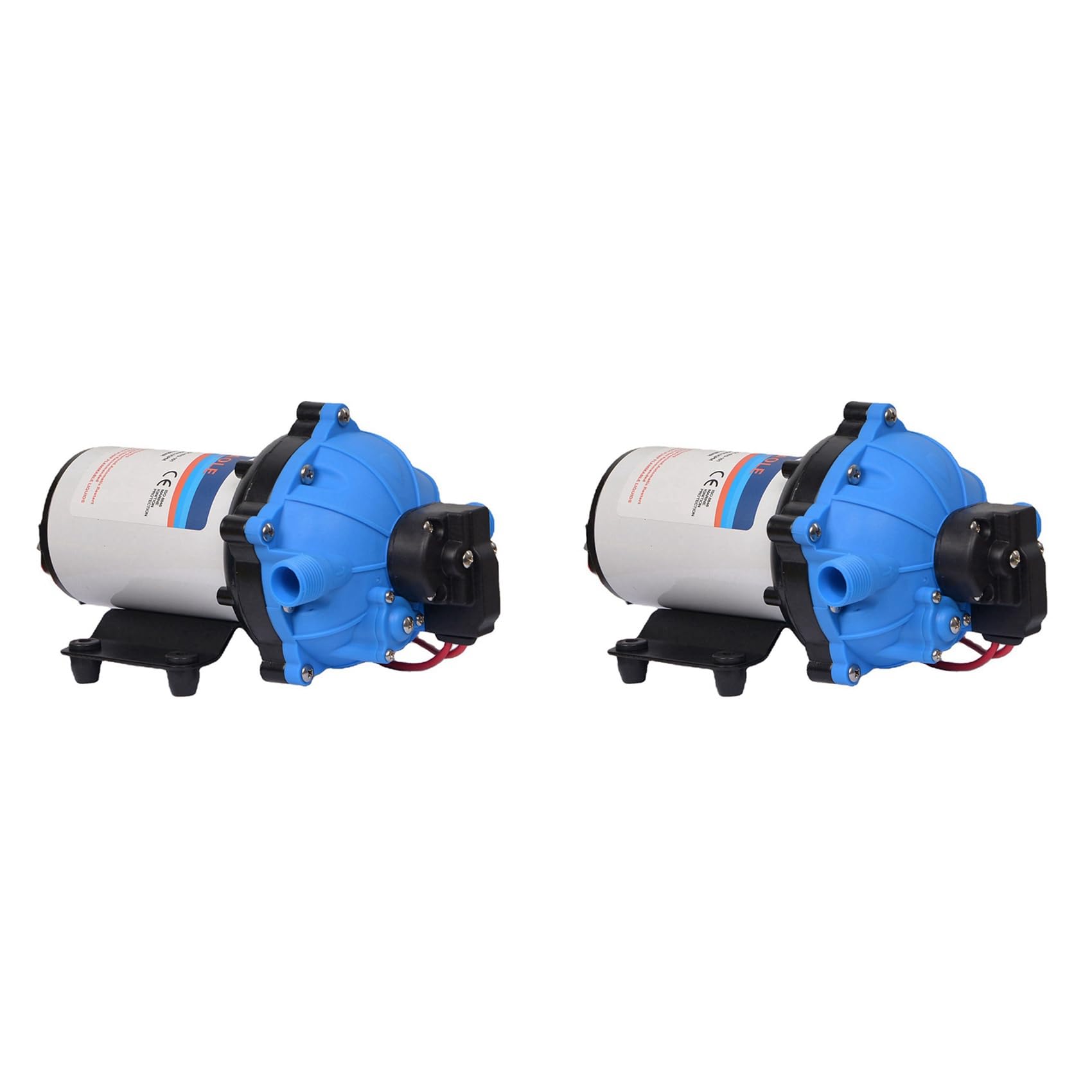 Jnchdghwa As Shown 2X Washdown Pump 12V Rv Water Pump 5.5 Gpm 70 Psi Max. Lift Self Priming For Marine Deck, Yacht, Caravan Motorhome Boat