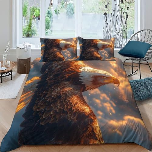 Housse de couette oiseaux imprimé 3D avec microfibre haut de gamme