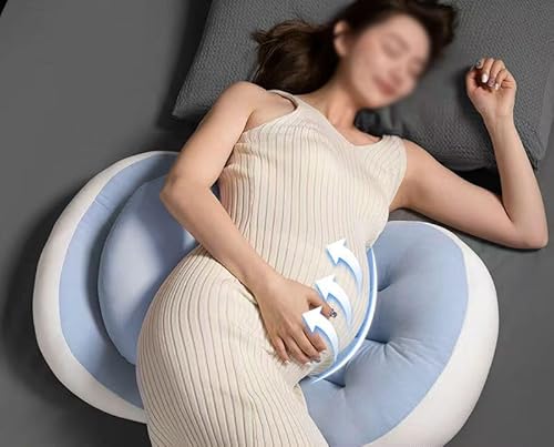 だきまくら 妊婦用腰サポート横向き寝枕 妊娠中の睡眠用枕 妊婦用横向き寝用抱き枕 多機能H字枕 体圧分散 腰楽 妊娠 クッション 安眠グッズ マタニティー抱き枕 ((柔らかい生地,ブルー,1個入り))