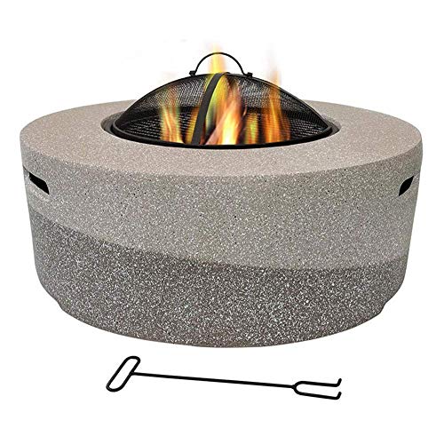 ZJFHEYUO Brasero para jardín, brasero con Parrilla y Base de óxido de magnesio de 75 x 39 cm para Exteriores, jardín, Barbacoa, excursión y Camping.