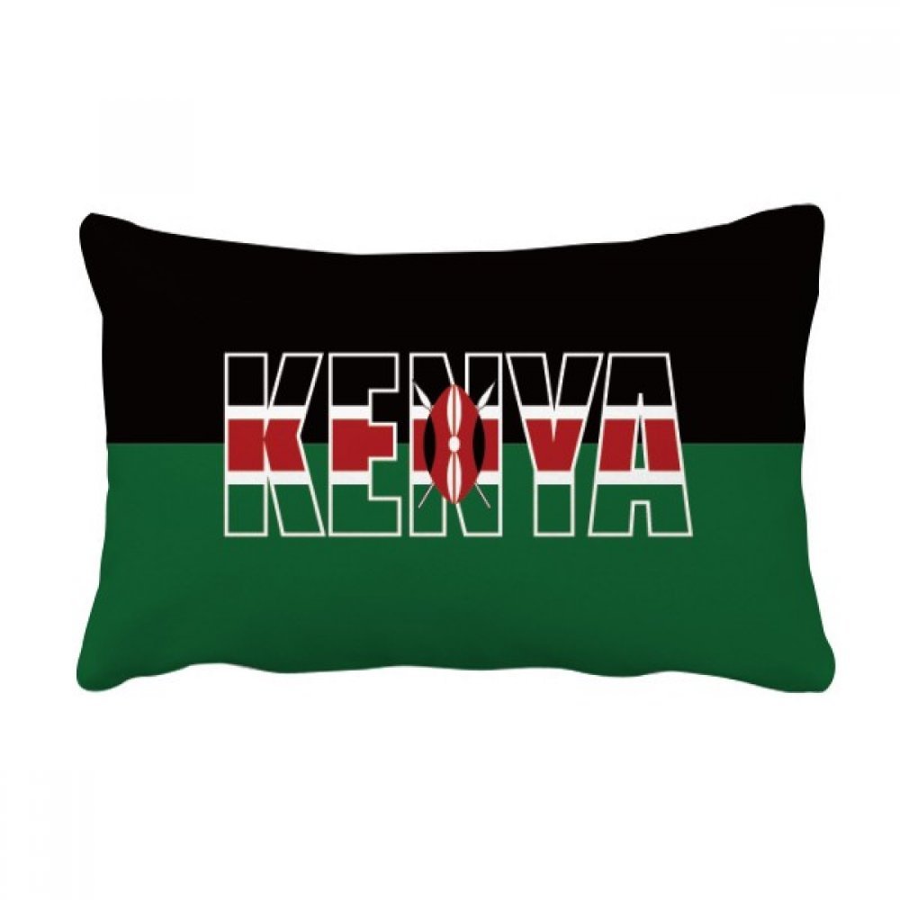 Coussin lombaire drapeau Kenya 40x60 cm pour décoration de canapé maison