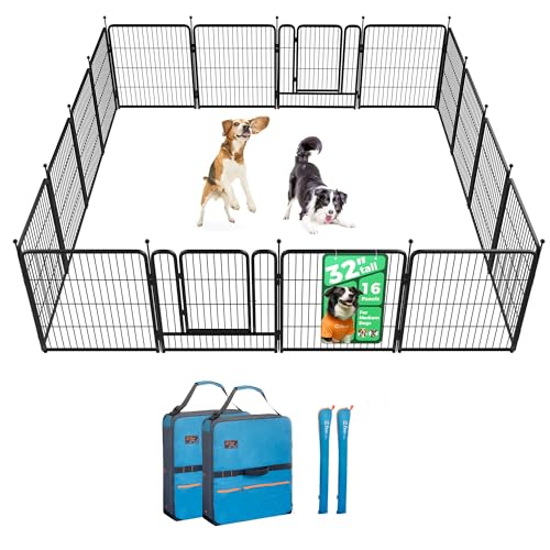 Image of FXW Rollick Dog Playpen with Storage Bags, 32 inchH, 16 Panels