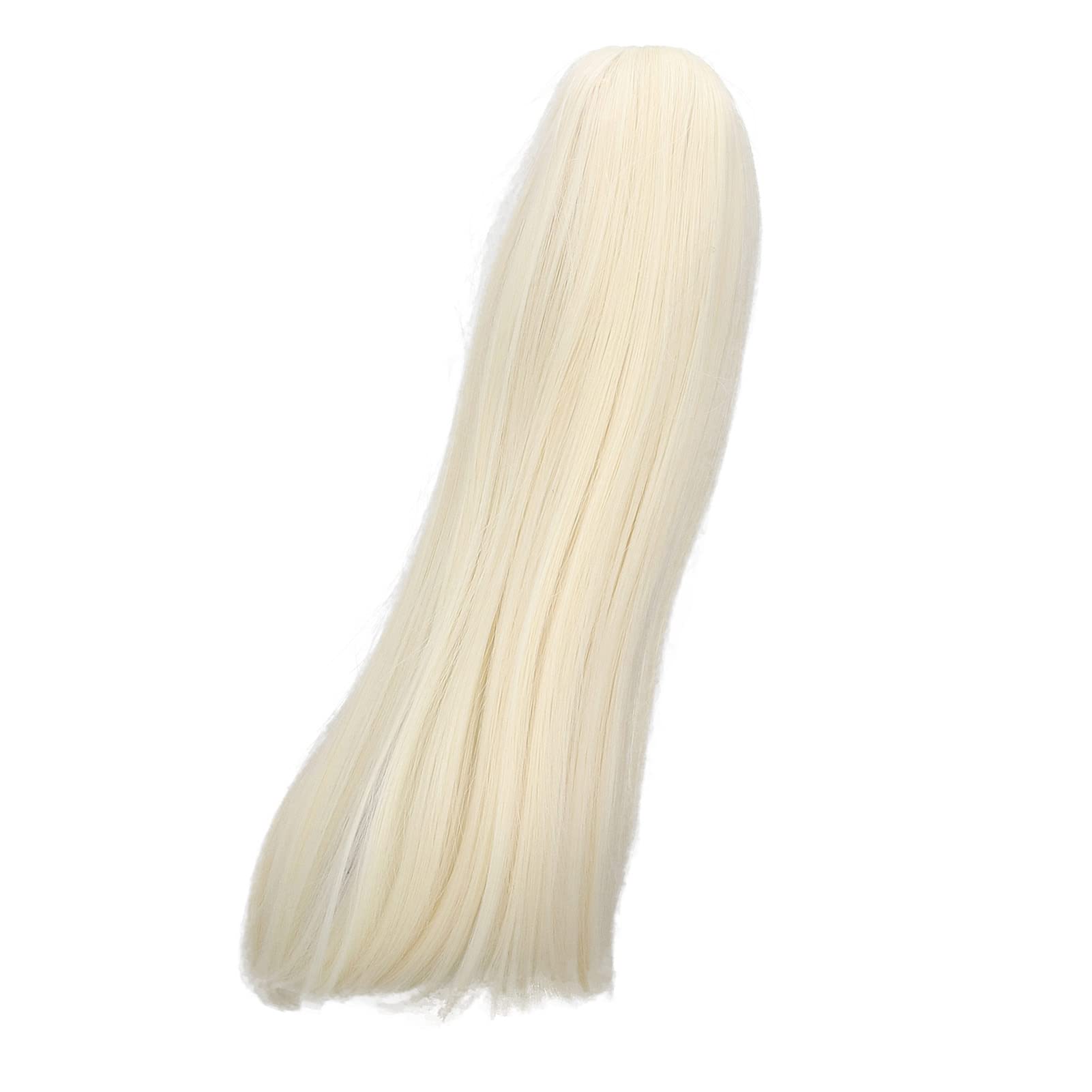 Straight Doll Wig for 1/3 BJD SD Dolls, Small, Black/Light Gold/Pink (Light Gold) - Image 4