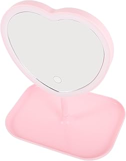 Ipetboom LED Heart-Shaped Makeup Mirror USB R...