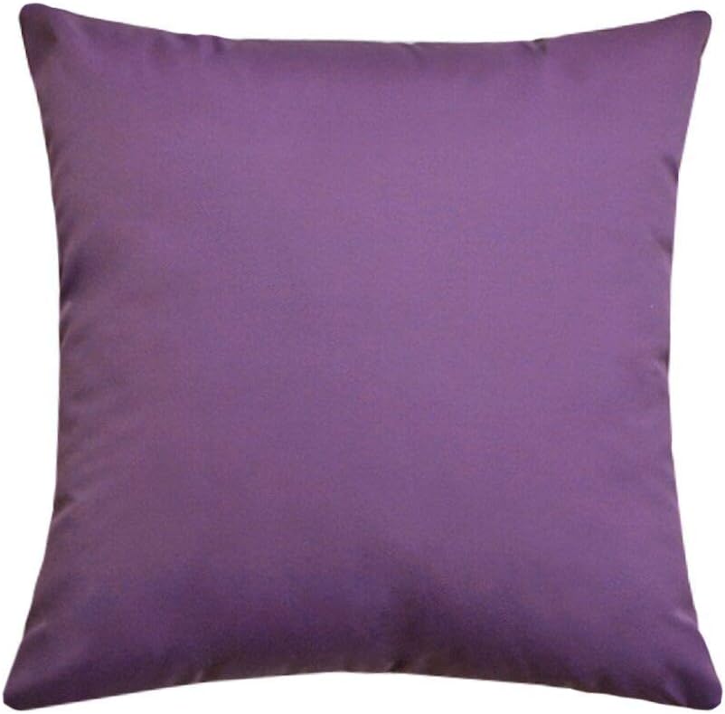 Andreannie Pack of 4 Outdoor Waterproof Double-Sided Printing Decorative Throw Pillow Cover Cushion Case for Garden Tent Park Farmhouse Polyester Both Sides Square 18 x 18 inches (Set of 4 Purple)