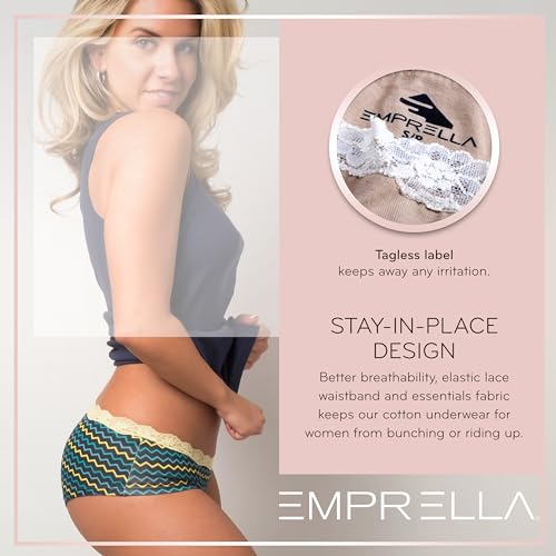 Image of Emprella Cotton Underwear for Women, Seamless Women's Underwear Pack, Cheeky Hipster Panties