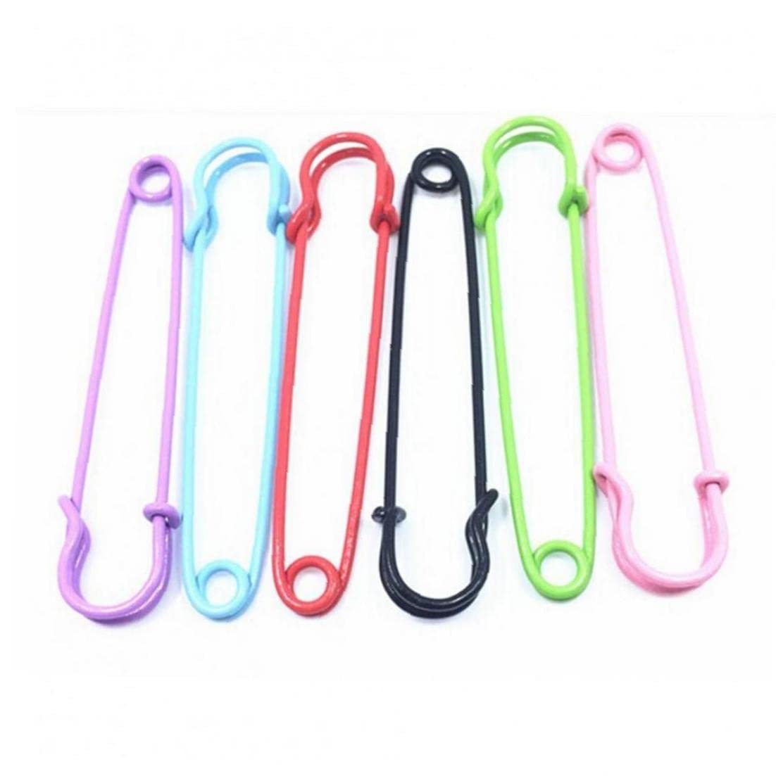 Froiny Assorted 6Pcs Extra-Large Pin Steel Safety Pin For Cardigan Cape/Blankets/Skirts/Kilts/Crafts (Random Color)