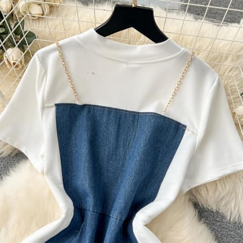 Robe en denim patchwork fini les pannes d'inspiration le matin