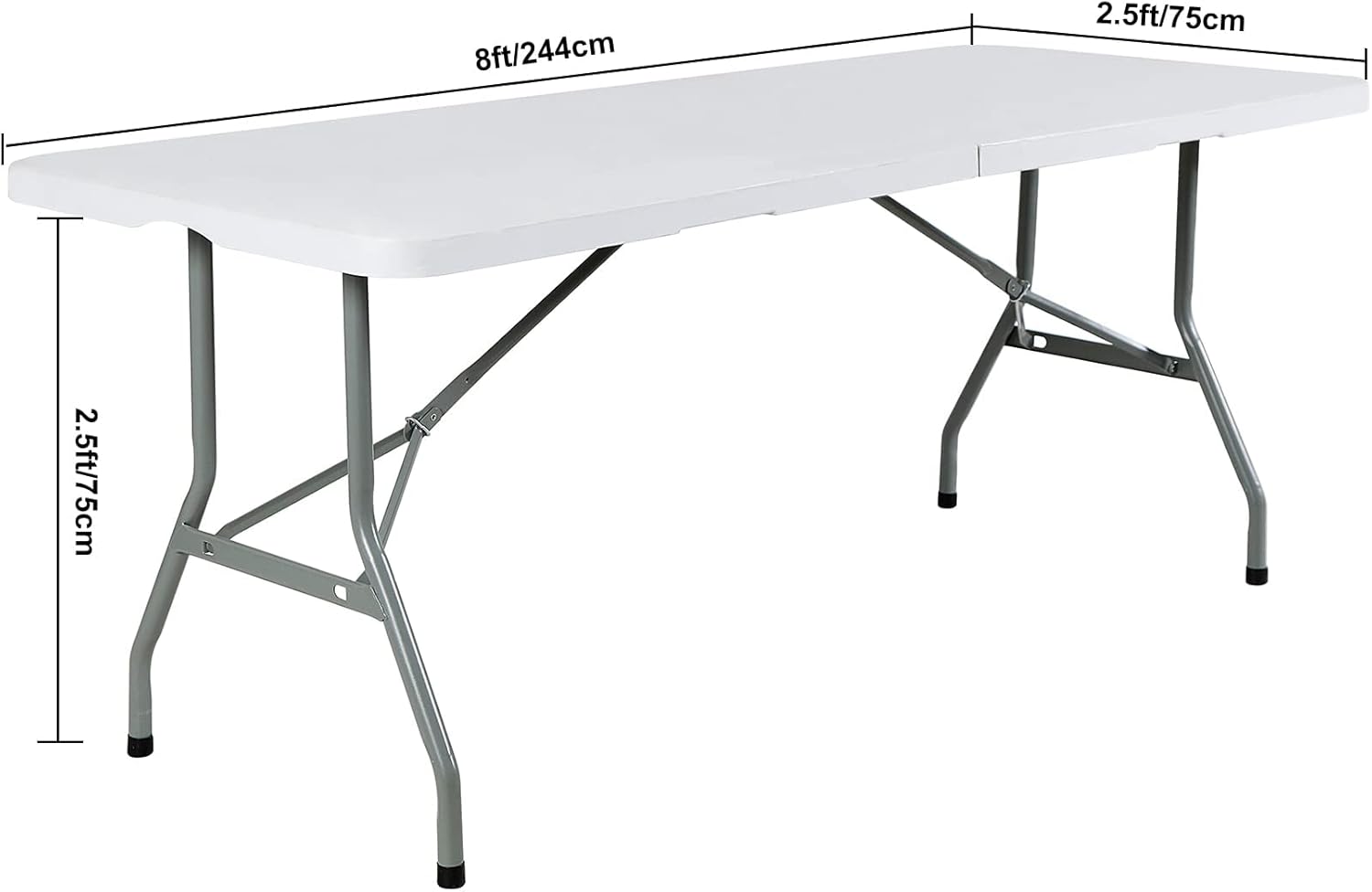 FORLIFE 4Pack Spandex Table Covers，Fitted Tablecloth for Rectangular Tables, Stretch Patio Table Covers, Universal Spandex Table Cover for Wedding, Banquet, Party (8ft, Black)