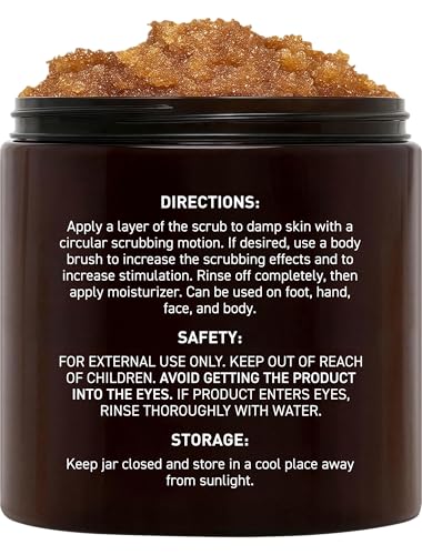 Image of Brooklyn Botany Brown Sugar Body Scrub - Moisturizing and Exfoliating Body, Face, Hand, Foot Scrub - Fights Acne, Fine Lines & Wrinkles, Great Gifts For Women & Men - 10 oz
