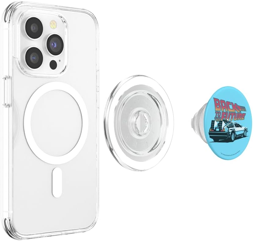 Back To The Future Retro Vintage Delorean PopSockets MagSafe PopGrip for iPhone