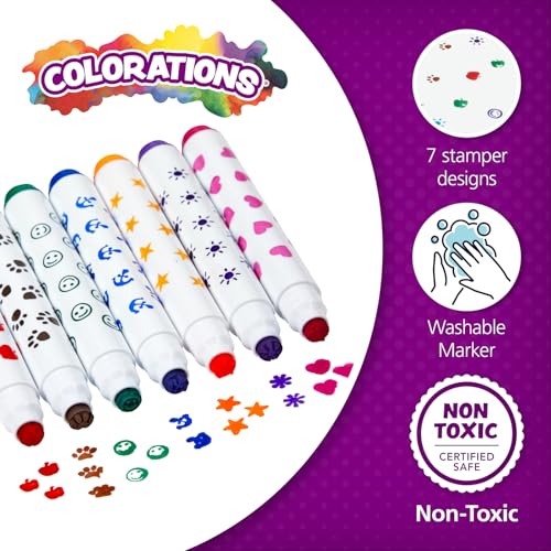 Colorations STAMPBUCK Colorations Washable Marker Stamper Bucket (Pack of 44)
