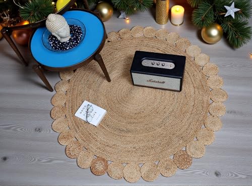 MDS Pack of 1 Handwoven Braided Jute Area Rug -