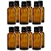 30 ml (1 fl oz) Amber Glass Bottle with Euro Dropper (12 Pack)