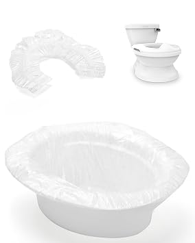 50 Pcs Potty Liners for Summer Infant My Size Potty Pro - Disposable Potty Bags with Elastic Fit, Leakproof & Easy Clean, Fits Most Potty Chairs, Travel Potties, Portable Toilets, 188 Inches