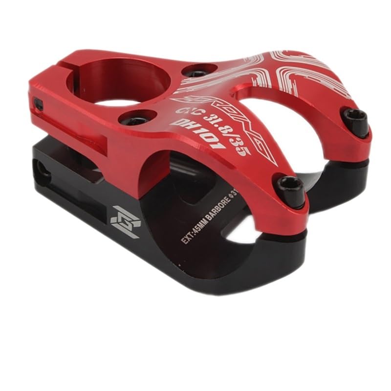 Potence VTT 31.8mm en alliage d'aluminium rouge haute résistance pour cintre court
