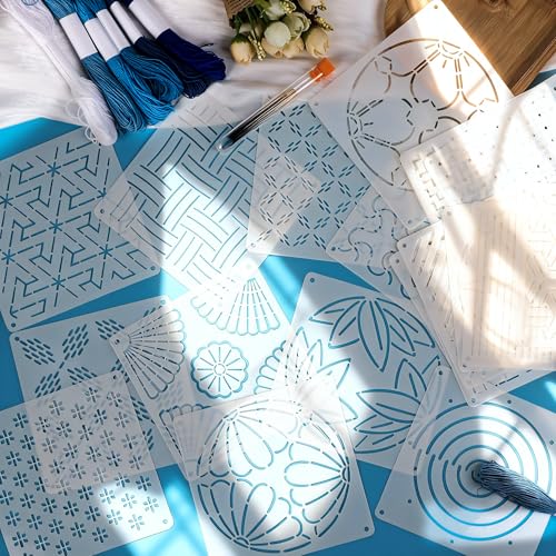 Kit de Hilos Sashiko 46 Piezas Azul miniatura 5