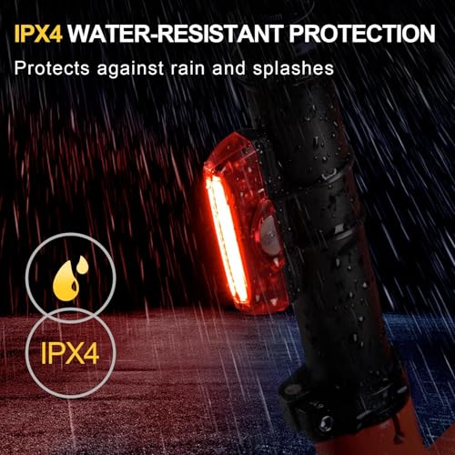 Luz trasera para bicicleta recargable USB, súper luminosa de 50 lúmenes, lámpara trasera de bicicleta LED, se engancha fácilmente para servir como iluminación trasera roja para una seguridad óptima en - imagen 7