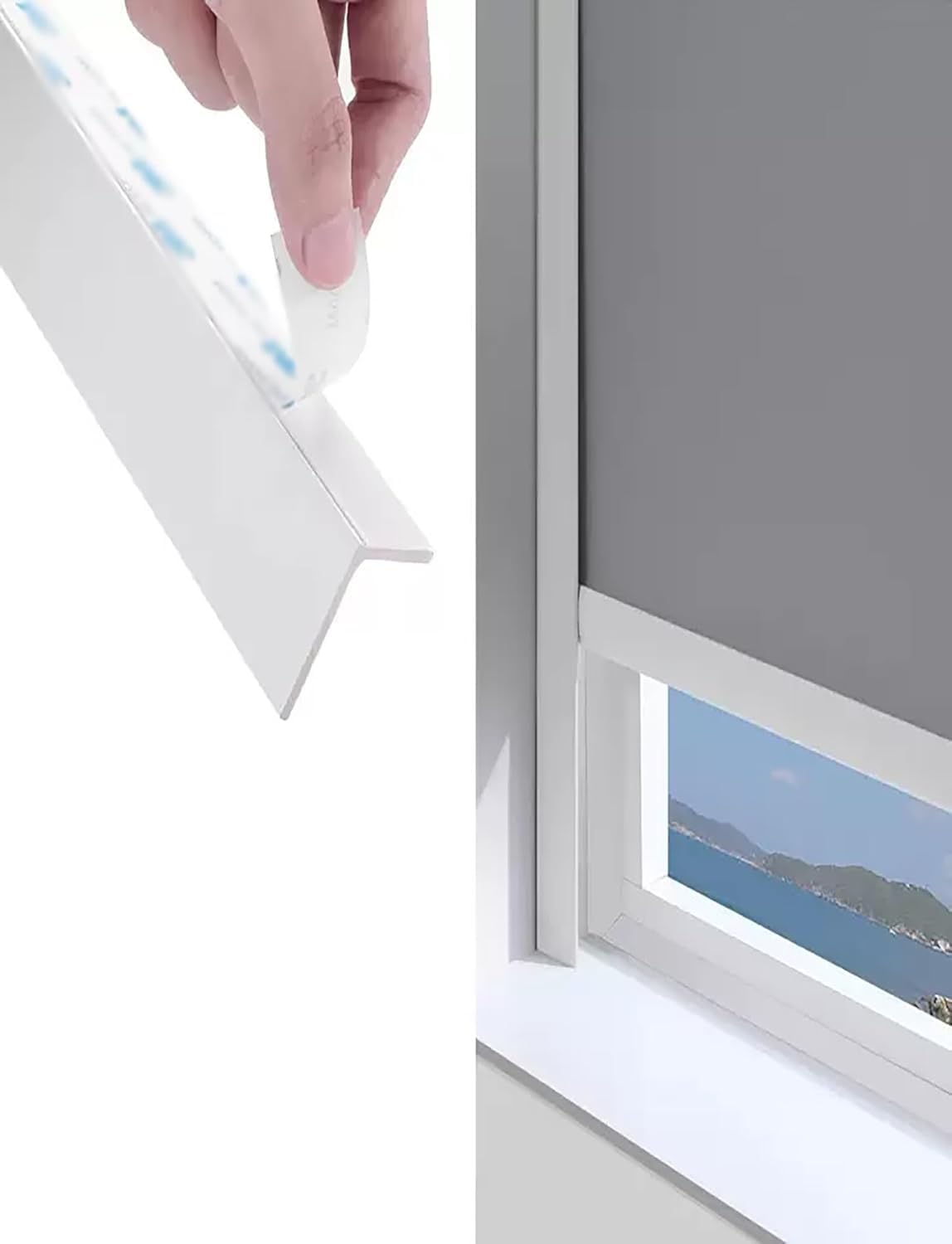 Side Rails For Curtains/windows, Blackout Covers For Gaps(Milk,40cm/15.7'')