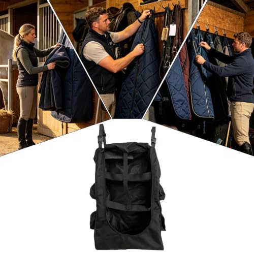 Bolsa de almacenaje frontal para box caddy equipo para establo de caballos 5