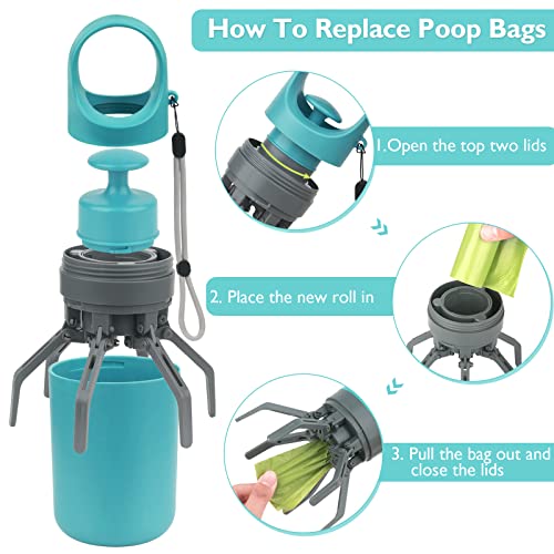 petizer Portable Dog Poop Scooper, Sanitary Dog Waste Picker Upper with Bag Dispenser, Convenient Pet Waste Cleaner for Dog Walkers, Attachable to Dog Leash, Harness or Waist, with 15 Bags Attachment petizer Portable Dog Poop Scooper, Sanitary Dog Waste Picker Upper with Bag Dispenser, Convenient Pet Waste Cleaner for Dog Walkers, Attachable to Dog Leash, Harness or Waist, with 15 Bags Attachment