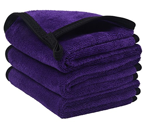 Sunland Microfiber Makeup Remover Cloths Reusable Facial Cleaning Towel Ultra Soft Washcloths 8inchx16inch Purple 3 Pack