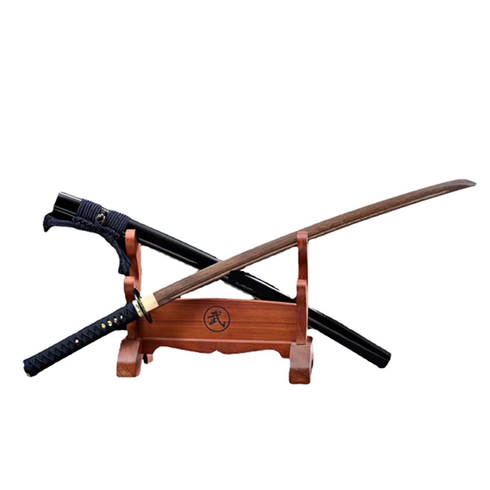 Espada samurái Iaido de estilo japonés,Katanas reales,Bokken palisandro natural 103 cm con vaina pintura madera maciza,Katana hecha a mano para entrenamiento,cosplay,decoración del hogar,exhibición
