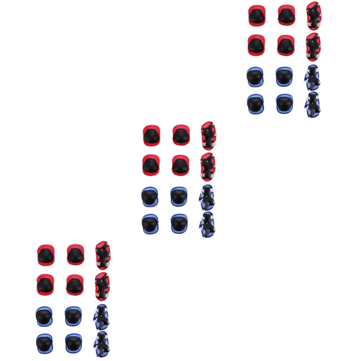 BESPORTBLE 6sets Outdoor Sports Protector Elbow Wrist Knee Pads for Riding Skating Biking Impact Resistant Ergonomic Design Breathable Material