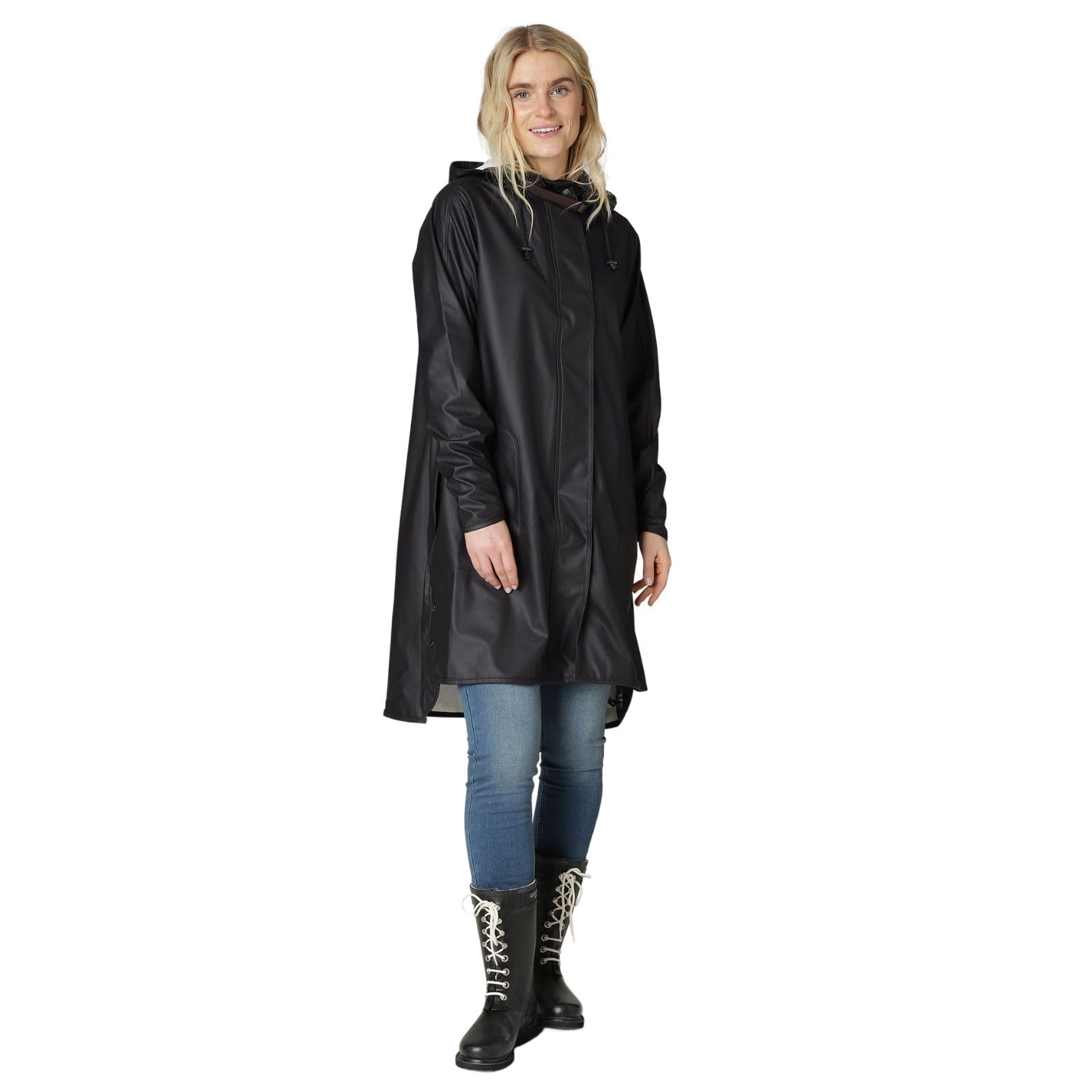 Ilse Jacobsen Hornbæk Women's Noir Polyurethane A-Line Waterproof Jacket