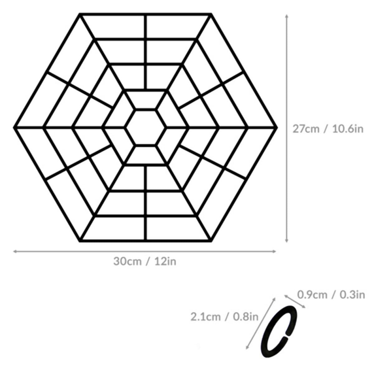 Red Negro Ligero y Conveniente para Estanques Protectora de Peces 20 Piezas de Plástico PP Diseño Hexagonal para Uso en Estanques al Aire Libre