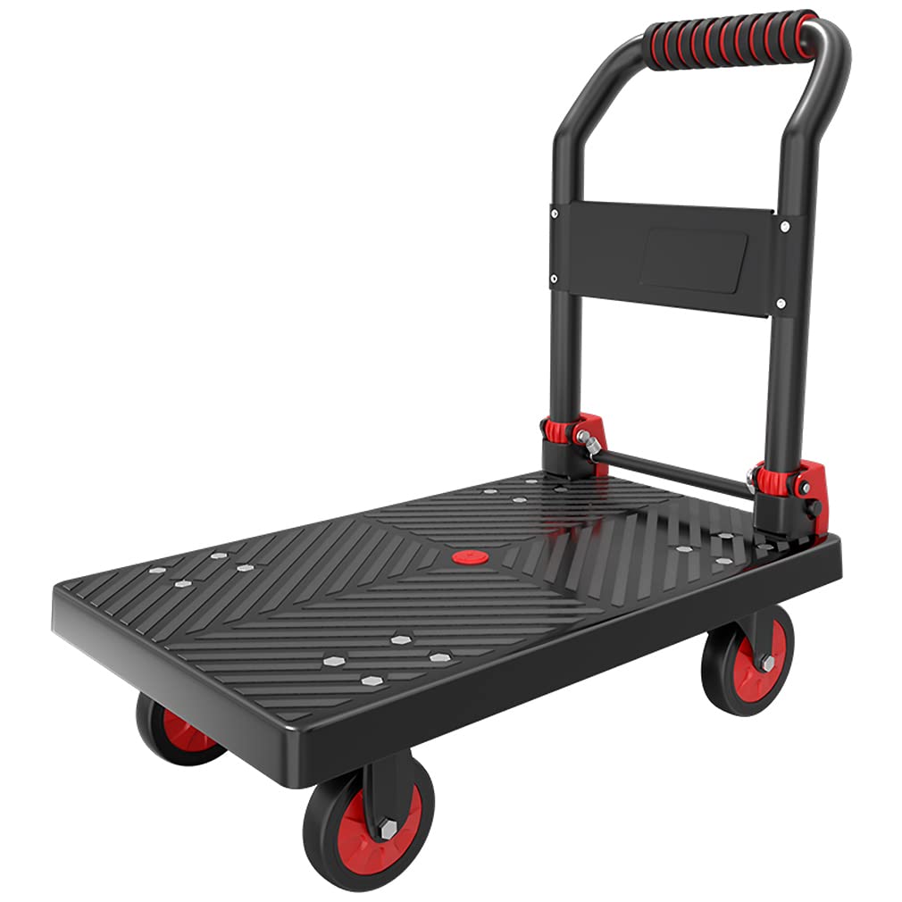 Buy Hand Trucks Platform Trolleys With Silent Casters Easy Folding