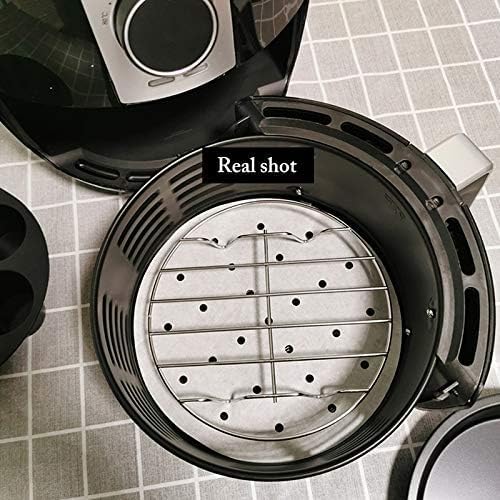 Image of Stainless Steel Air Fryer Rack Round - Multi-Purpose Cooking Rack for Air Fryer, Baking, Steaming & Cooling (Kitchen Trivet Stand) Heat Resistant Trivet, Kitchen mat, hot Pot Stand