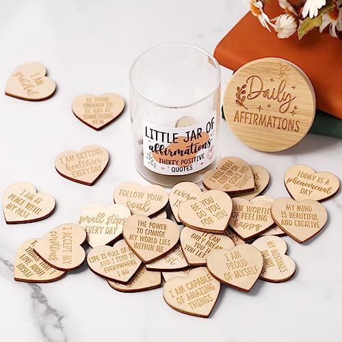 Tarjetas de Afirmación Diarias Corazones de Madera con Imanes miniatura 2