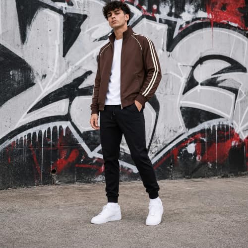 Image of THIRD QUADRANT Jackets || Jacket for men || Lightweight baseball Outwear Jacket with black and whie stripe