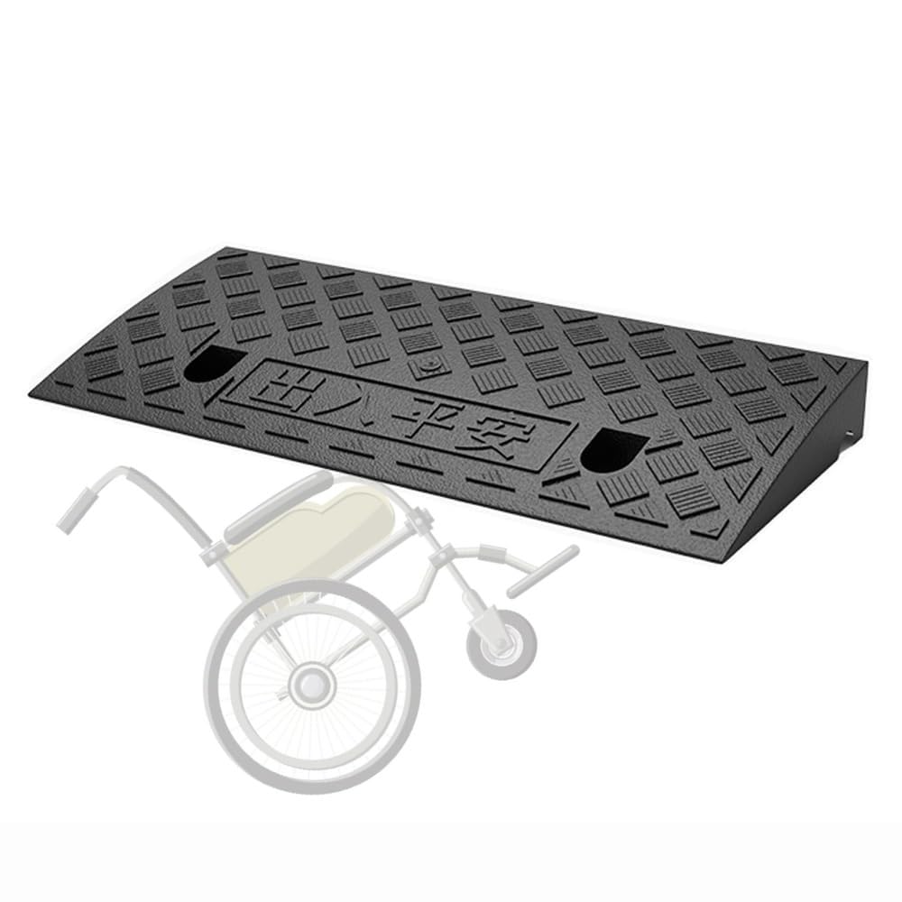 Rampas De Umbral Portátiles 3-22cm Alto, Rampa De Acceso para Automóviles De Carga Alta, Rampas De Bordillo Antideslizantes para Silla De Ruedas Scooter Coche(Black,50x38x16cm)