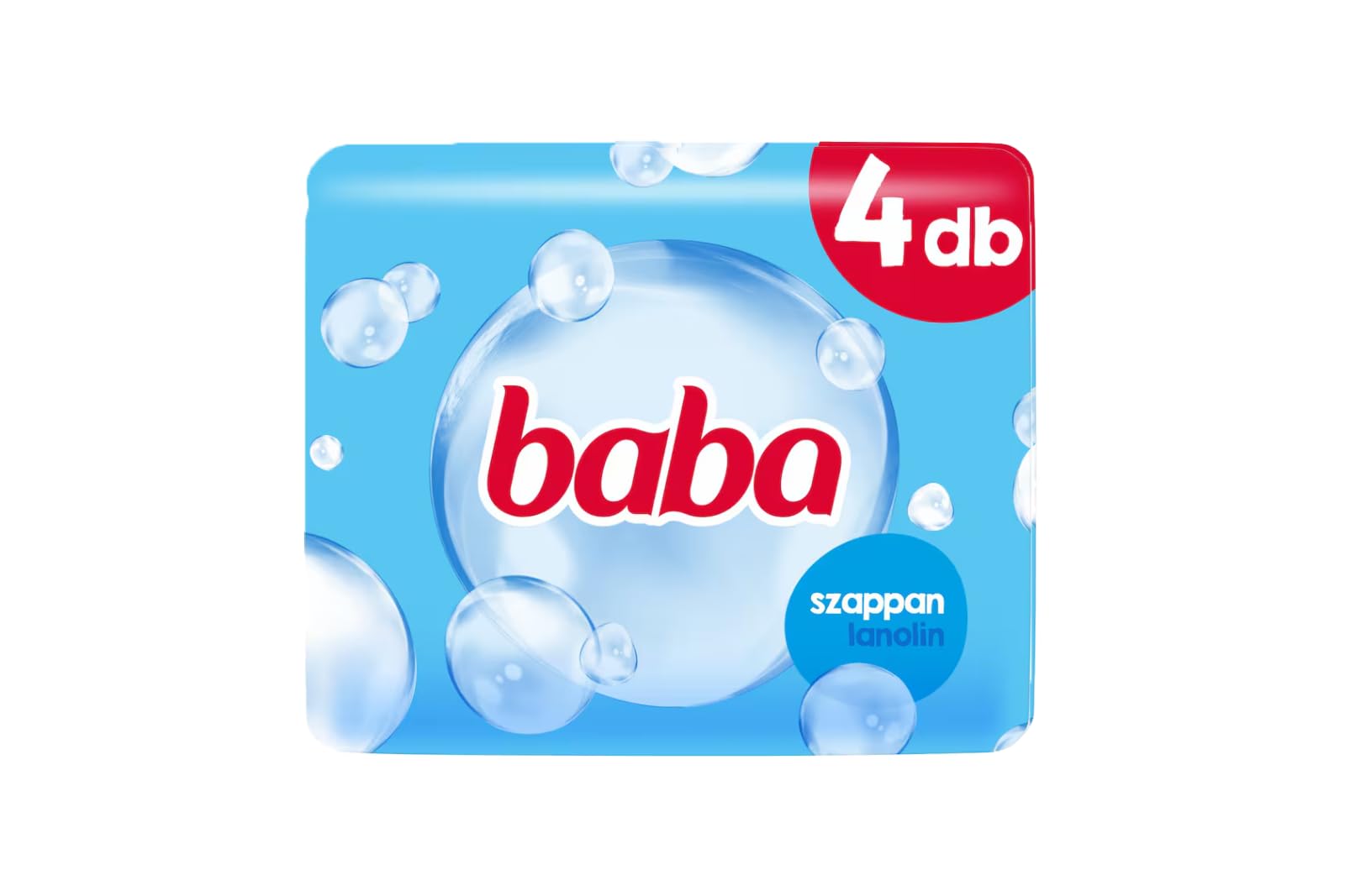 Baba Lanolin Moisturising Soap, 4x 90g Bars, Pack of 2, Blue And White, 45 g (Pack of 2) - Image 2