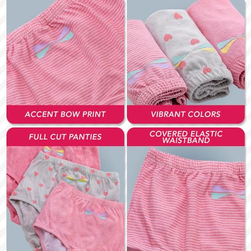 Valair Kids' Cotton Underwear Panties 3-Pack - Soft, Full-Cut Briefs for Little and Teen Girls2