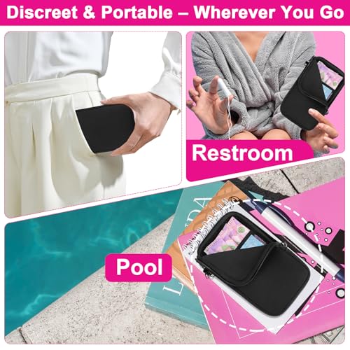 Image of Tampon Holder for Purse, Portable Tampon Bag Organizer Case for Women's Purse, Travel-Friendly Discreet Period Bag for Feminine Products, Waterproof Pad Bag, Black(Bag Only)