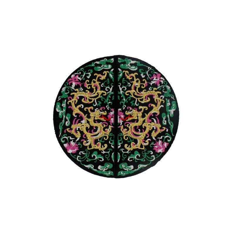 2 Patches Brodés Dragon Chinois - 20x10 Cm, Polyester, à Coudre Ou à Repasser, Décoration Vêtements