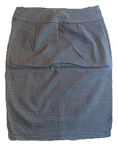 Ladies Navy White Comfort Stretch Skirt Tummy Control (Small)